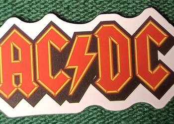 AC/DC naklejka sticker logo zespołu czerwone