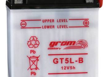 Akumulator motocyklowy 12V 5Ah 80A GROM YB5L-B P+