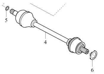 VOLVO C40 XC40 polos napedowa tylna lewa 36010557