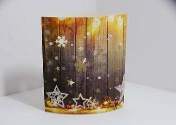 Świecznik świąteczny – gwiazdki i śnieżynki LED