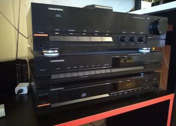 Wieża stereo Grundig vintage z pilotem wzmacniacz tuner odtwarzacz CD