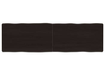 Blat ciemnobrązowy 140x40x(2-6) cm drewno z naturalną krawędzią WM-364029