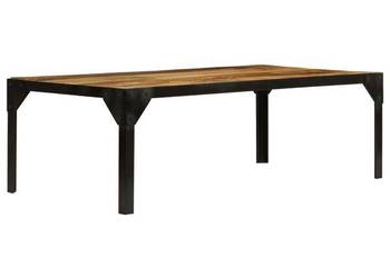 Stolik kawowy, surowe drewno mango i stal, 110 cm（SKU:246631）