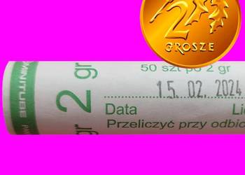 2 gr groszy 2024 Mennicze Rolka Bankowa