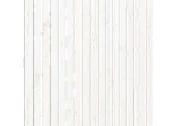 Wezgłowie łóżka białe 108x3x110 cm lite drewno sosnowe WM-824924