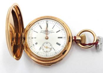 Zegarek kieszonkowy J. Ullmann repeater złoto 14 k