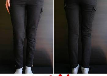 Czarne spodnie rurki kieszenie po bokach H&m xs 34 bojówki
