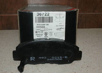 36722 - A.B.S. - KLOCKI HAMULC. HONDA ACCORD 90-93 Zestaw kl