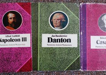 Biografie sławnych ludzi - zestaw x 3 Danton, Casanowa, Napoleon III