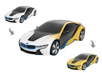 BMW i8 UV R/C skala 1:24 Rastar 48400-4 samochód sterowany zmieniający kol…