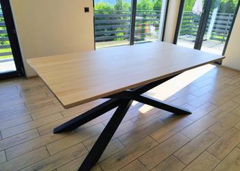 Solidny Stół Loft 180x90 Lita Sosna 4cm PAJĄK Mat od Rzemieślnika! Okazja