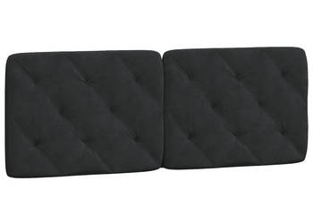 Poduszka na wezgłowie czarna 140 cm aksamitna WM-374729
