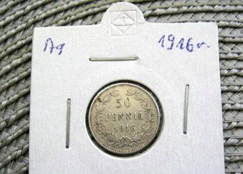 Finlandia Carska 50 Pennia 1916r - SREBRO