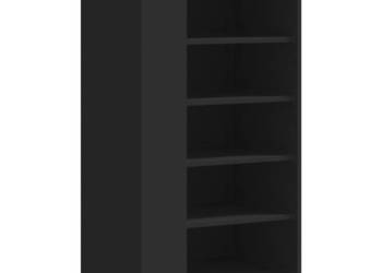 Szafka na buty czarna 52x375x100 cm materiał drewnopochodny WM-848445