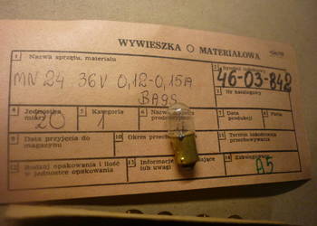 Żarówka MN 24 36V 0,12-15A