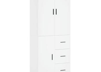 Witrynka biała 695x34x180 cm materiał drewnopochodny WM-3195915