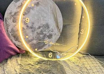 Duży zegar ścienny LED