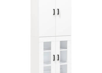 Witrynka biała 695x34x180 cm materiał drewnopochodny WM-3195731