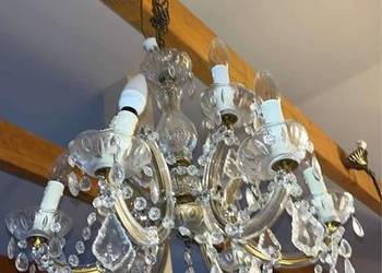 Żyrandol kryształowy. Pięcioramienny. Maria Teresa.  Dwa poziomy lampek. Żyrandol kryształowy. Pięcioramienny. Maria Teresa.  Dwa poziomy lampek.