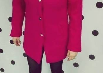 płaszczyk najmodniejszy w tym sezonie buraczkowy Oversize ge