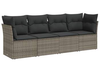 vidaXL 4-cz. zestaw wypoczynkowy do ogrodu, poduszki(SKU:3217230)
