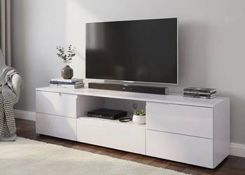 stolik RTV biały połysk fronty SELENE 9