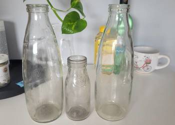 butelka po mleku śmietanie prl