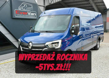 Renault Master max najdłuższy 3 osobowy L4H2 pełna opcja serwis lift 2021