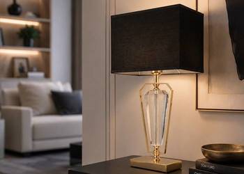 Złota lampa stołowa w kształcie diamentu Premium nowoczesna