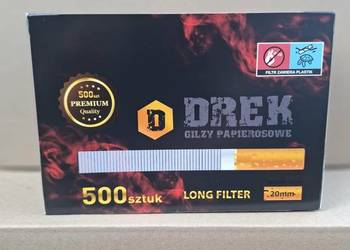 Gilza papierosowa Drek  Long 20 mm 500 sztuk-7,00zł