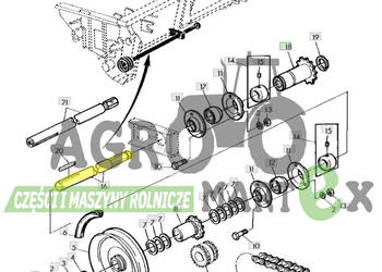 Z57116 WAŁEK NAPĘDOWY L-2058,7 LH JD