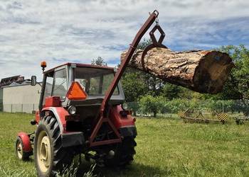Dźwig żuraw podnośnik ramię do ciągnika + kleszcze i haki gratis