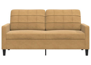 Sofa 2-osobowa brązowa 140 cm tapicerowana aksamitem WM-4007631
