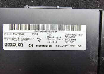 99664533102 Porsche Amplifier AMP becker be6600