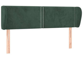 Zagłówek uszak ciemnozielony 147x23x78/88 cm aksamitny WM-3117055