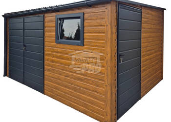 Schowek - Domek Ogrodowy 4x2m - Brama drzwi okno dach rynna GP613