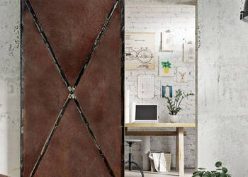 Drzwi przesuwne metalowe RUSTY METAL