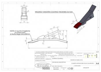 Dłuto głębosza wzmocnione napawem MORO Spider, Arbos Rock szerokość 70 mm,…