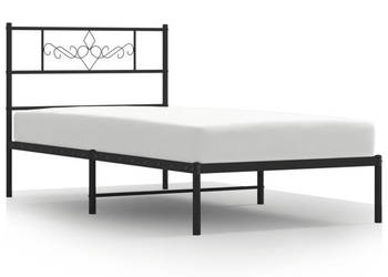 Łóżko Metalowe Czarne Rama Łóżka Ze Stelażem 100x190 cm WM-355261