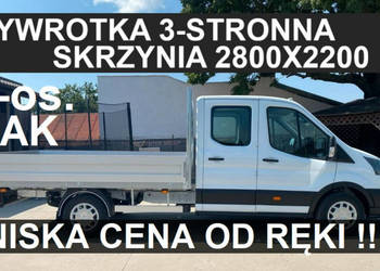 Ford Transit L3 Wywrotka 3-stronna Skrzynia 2800 x 2200 130KM 7-os. Od ręk…
