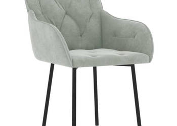 Krzesła stołowe 2 szt. jasnoszare aksamitne WM-344845