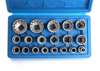 klucze zestaw kluczy SPLINE z nasadką 1/2" w  walizce