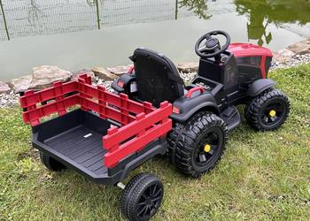 Traktor na akumulator + Przyczepka Pilot Miękkie koła EVA 3 Prędkości