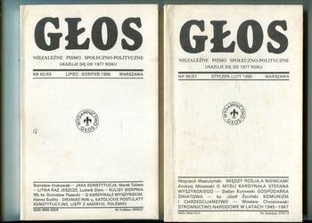 Głos niezależne pismo społeczno-polityczne nr 62/63,64/66 , 56/57