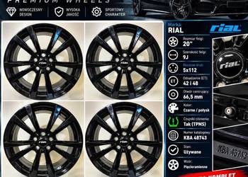 4 x Oryginalne felgi  marki Rial 8Jx20“ 5x112 ET42 i ET48  KBA 52089