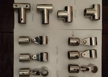 Bimini ,reling .Nierdzewne rurki fi22 i 21.3 mm i złączki 22