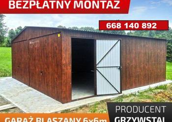 Garaż Blaszany Drewnopodobny Złoty Dąb/Garaże Blaszane - GRZYWSTAL