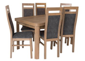 Zestaw 6 stół + krzesła