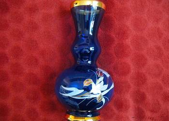 Wazon - szkło w kolorze kobaltu - 20 x 10 cm G. Cosini