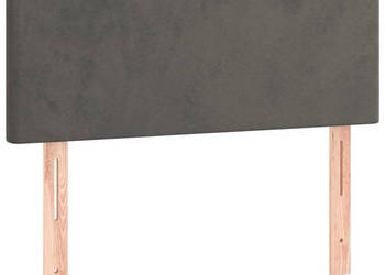 Zagłówek do łóżka z LED ciemnoszary 90x5x78/88 cm aksamit WM-3121369